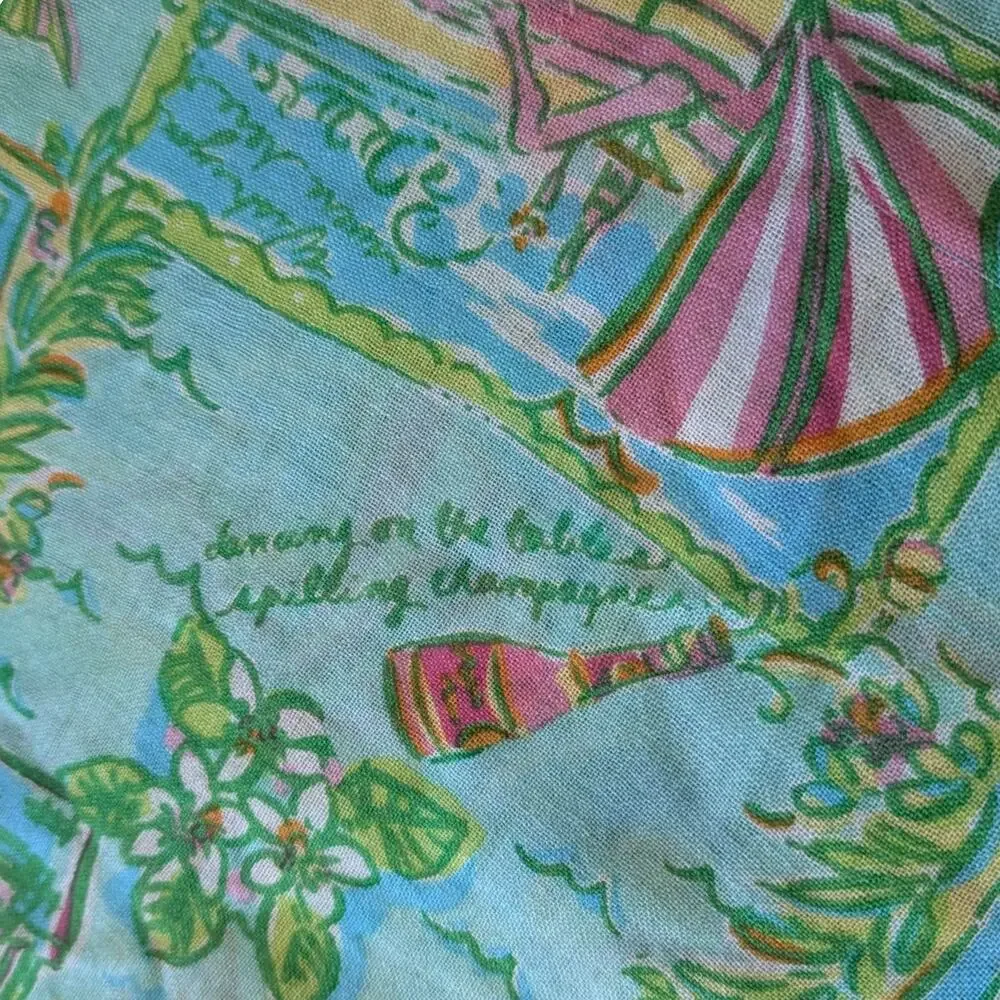 Lilly Pulizter Silk Cashmere Murfee Scarf States - Florida